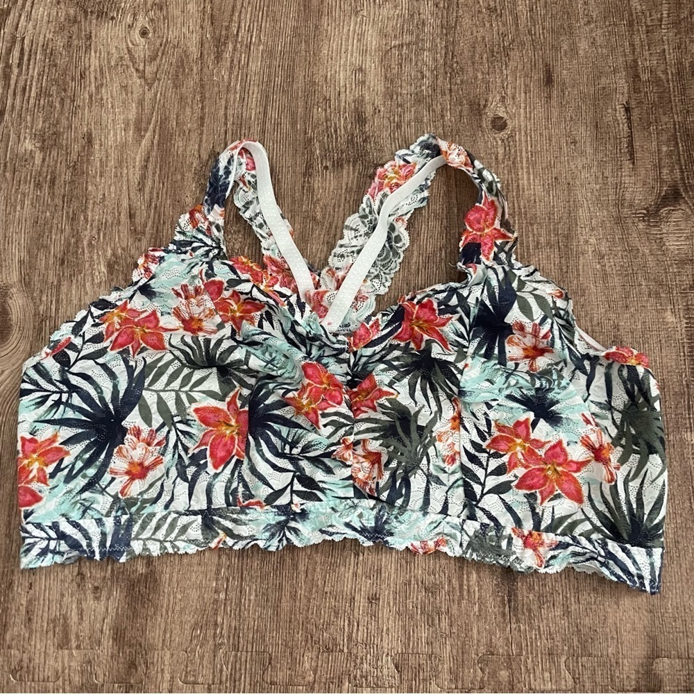 Cacique Floral Lace Bralette Size 22/24